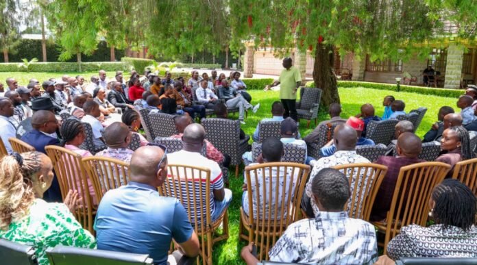 Gachagua in Wamunyoro Rigathi Gachagua addresses 134 aspirants from Kirinyaga County at his Wamunyoro residence during a meeting of Democracy for the Citizens Party (DCP) leaders and aspirants.