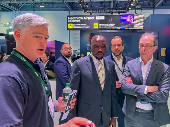 Murkomen in London Interior CS Kipchumba Murkomen during the Passenger Terminal Expo & Conference 2026 in London, showcasing Kenya’s modern, technology-driven border management systems.