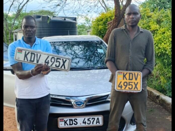 Robbery Suspects Two suspects arrested as DCI foils a daylight robbery plot in Konza. Image/ DCI Kenya