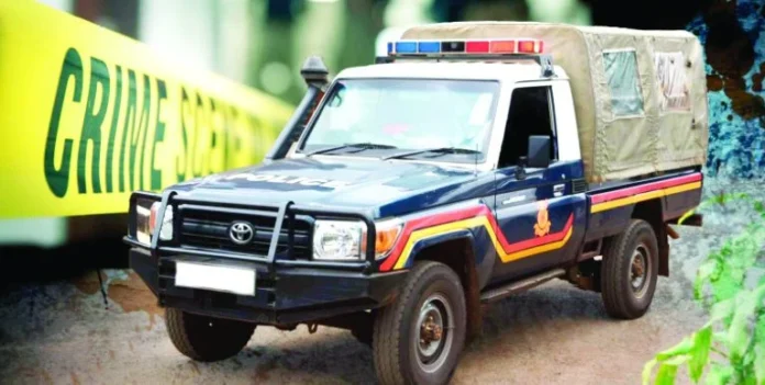 Accident scene along Matuu–Mwingi road with damaged motorcycle
