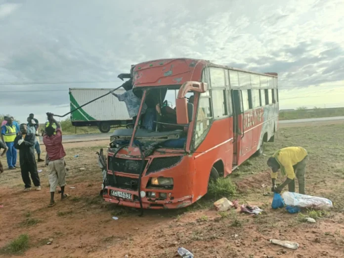 WhatsApp-Image-2026-03-05-at-07.53.07-og_image Six people die and several others are injured after a Chania Executive bus collides head-on with a trailer in Manyatta, Taita Taveta County along the Nairobi–Mombasa highway.