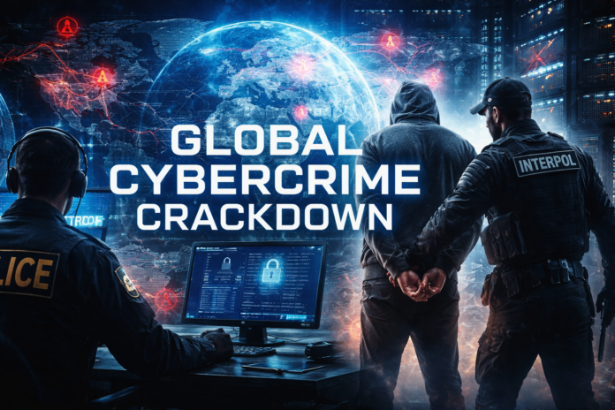ff851b2b-c2b1-482d-a735-310be361deaa INTERPOL-led Operation Synergia III arrests 94 suspects, dismantles 45,000 malicious servers and targets global phishing, malware and ransomware networks.
