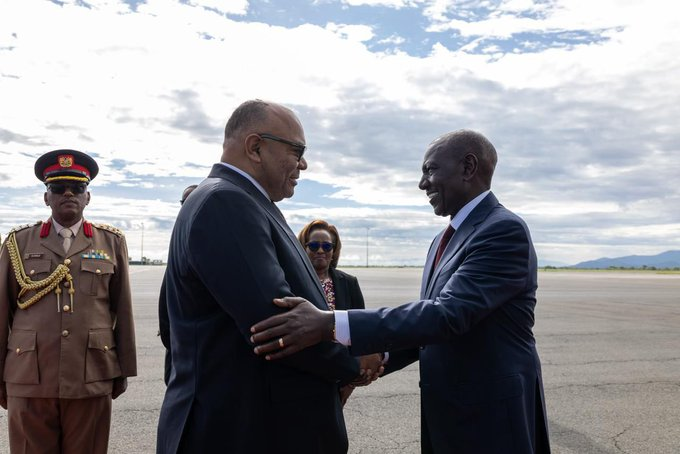 image President William Ruto arrives in Arusha, Tanzania for the 25th EAC Heads of State Summit to discuss regional integration, trade and the DR Congo crisis.