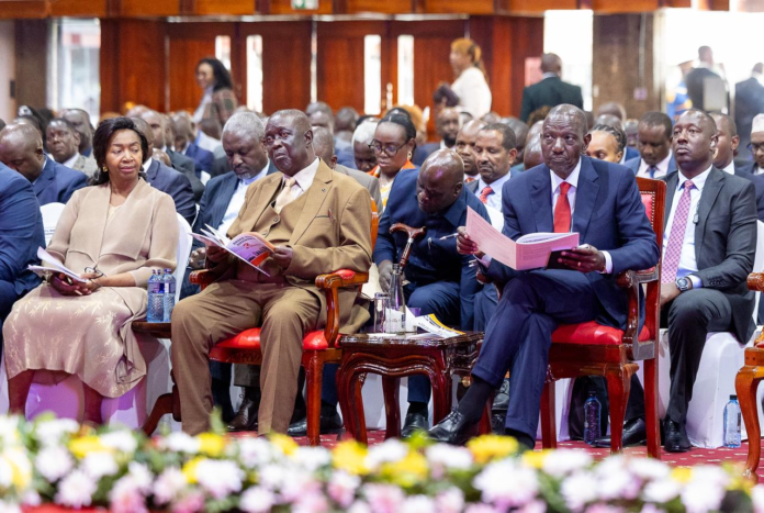 image President William Ruto and Oburu Odinga during the presentation of the 10-Point Agenda Implementation Report on March 10, 2026.