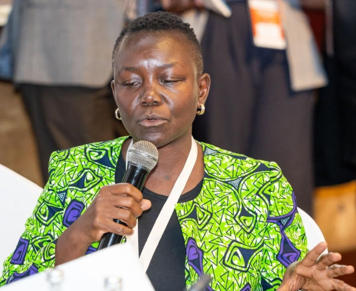 Dr Lucy Wakiaga Dr Lucy Wakiaga from APHRC giving a speach on women contribution on the agricultural sector on March 12