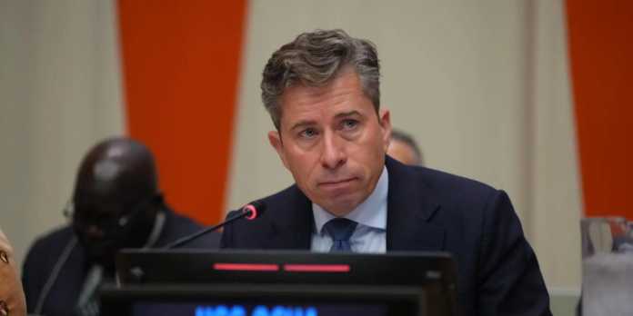 image Under-Secretary-General Tom Fletcher speaks at the 2025 Central Emergency Response Fund High-Level Pledging Event at the United Nations Headquarters.