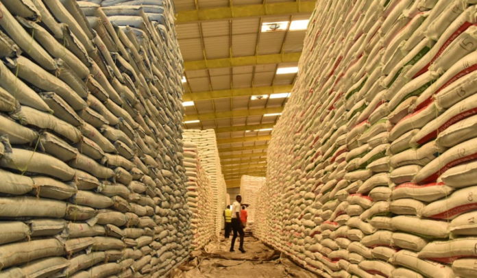 Bags of fertiliser at an NCPB depot. Bags of fertiliser at an NCPB depot.