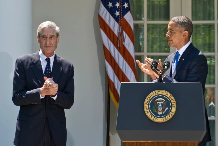 Barack Obama mourns former FBI Director Bob Mueller, praising his rule of law legacy and leadership after 9/11.