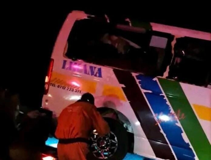 10 people killed after a matatu crashed into a stalled trailer at Kariandusi near Gilgil along the Nairobi–Nakuru Highway.