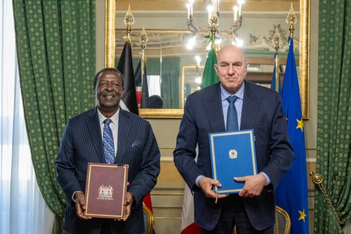 Musalia Mudavadi in Italy Musalia Mudavadi signs defence cooperation MoU with Italy Defence Minister Guido Crosetto in Rome, establishing Kenya–Italy partnership on military training, capacity building and institutional exchange.
