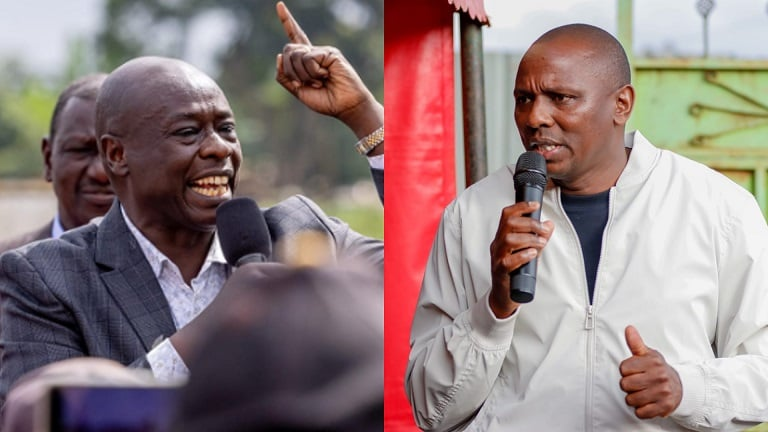 Rigathi Gachagua teargassed in Kikuyu during rally standoff with police, accuses Ruto, Ichung'wah of intimidation as chaos and injuries reported.