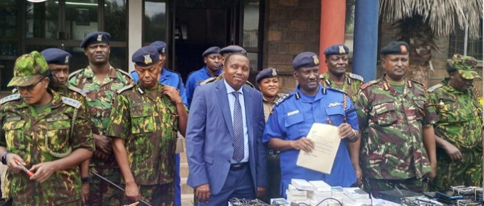 Nairobi Regional Commander Issa Mohamud addressing the press. Nairobi police warn against illegal protests ahead of April 21 demos as opposition pressure mounts over fuel prices and cost of living.