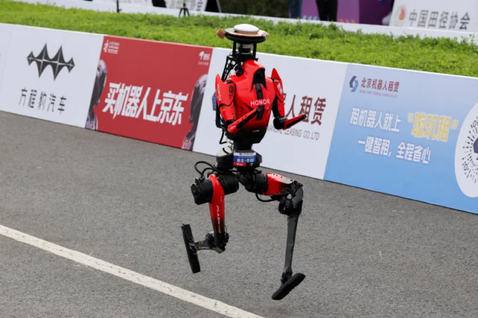 image China’s humanoid robot Lightning outruns humans in a Beijing half-marathon, signaling a major leap in AI and robotics innovation.