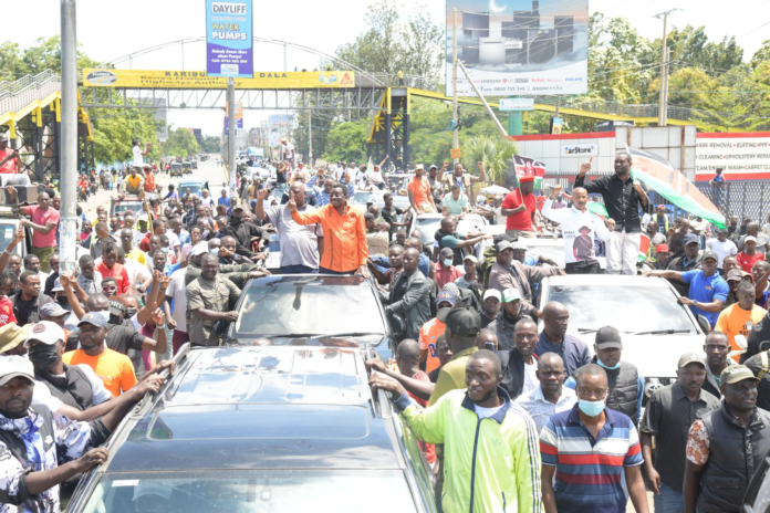 image Edwin Sifuna leads Linda Mwananchi convoy in Kisumu as crowds chant “Wantam” amid tension and alleged disruption attempts.