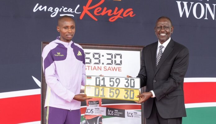 sawe S Ruto Gifts Sabastian Sawe Sh8M, Promises New Car After Marathon World Record