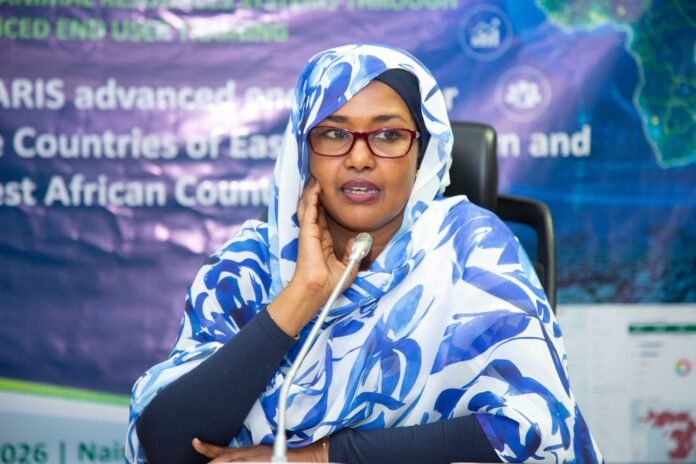 Dr Huyam Salih-AU IBAR Dr Huyam Salih speaks during the closing of the ARIS Advanced End Users Training Workshop in Nairobi, where African countries were urged to strengthen animal health data systems.