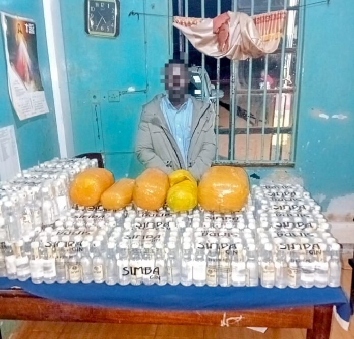Police Busia Police in Busia seize contraband Simba Gin and suspected cannabis at Suo roadblock, arrest driver and launch probe into smuggling network.