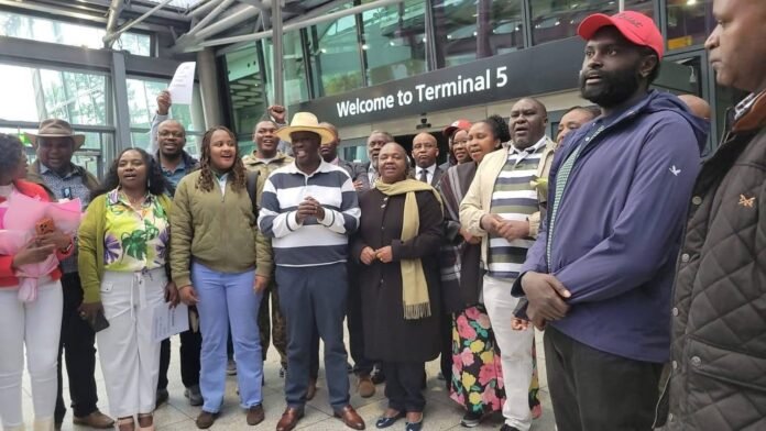 Former Deputy President Rigathi Gachagua has arrived in the United Kingdom for diaspora engagements and political meetings ahead of the 2027 elections.
