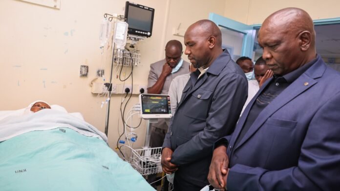 Murkomen Visits Injured Gospel Artist Rachel Wandeto at KNH Interior CS Kipchumba Murkomen and Kirinyaga Governor Anne Waiguru have condemned the violent attack on gospel artist Rachel Wandeto, calling for swift investigations and justice.