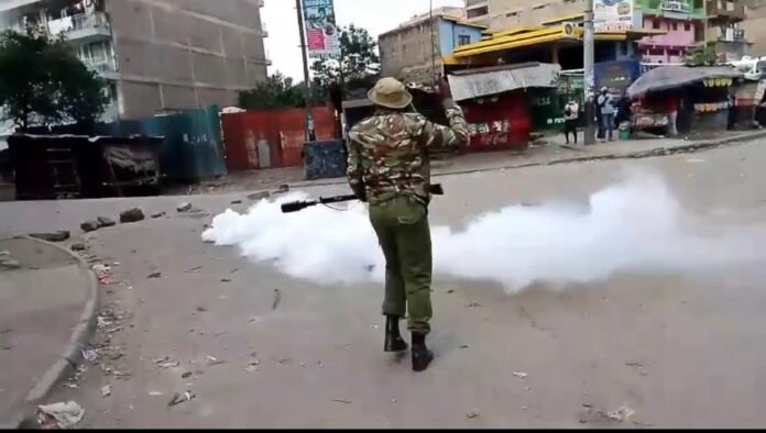 Matatu Strike Police fired teargas in Kayole after protesters lit bonfires and blocked roads during the ongoing nationwide matatu strike over rising fuel prices.