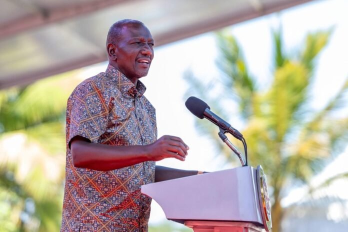 Ruto President William Ruto announces new electric vehicle incentives during an address on Kenya’s fuel crisis at State House, Mombasa.