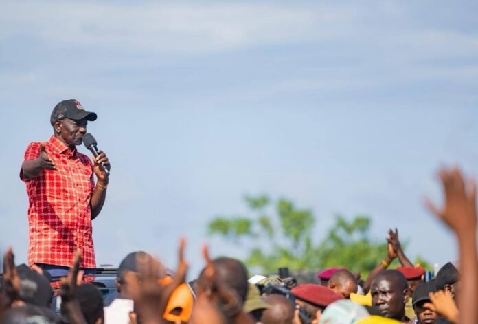 Ruto in Coast President William Ruto addresses residents during a public engagement tour in the Coast region amid growing debate over rising fuel prices and the high cost of living.