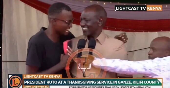 Ruto in Kilifi Dramatic Moment Man Charges Towards President Ruto in Kilifi