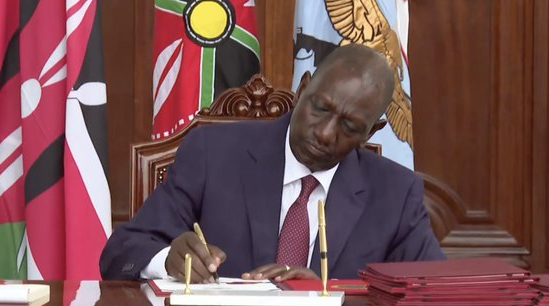 image President William Ruto signs the Income Tax Amendment Bill into law, easing tax burdens for companies restructuring internally in Kenya.
