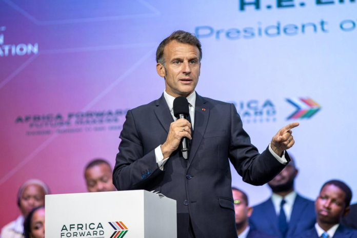 image French President Emmanuel Macron paused the Africa Forward Summit in Nairobi to call out delegates for interrupting artists and young speakers.