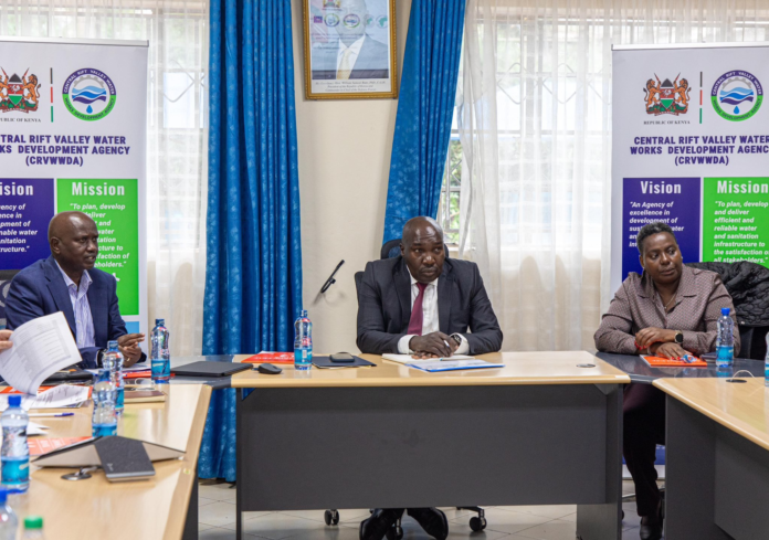Principal Secretary for Water and Sanitation Mr. Julius Korir, CBS @JKorir_K chaired a management meeting for the Bomet–Longisa–Mulot Water Supply Project at the Central Rift Valley Water Works Development Agency offices in Nakuru.