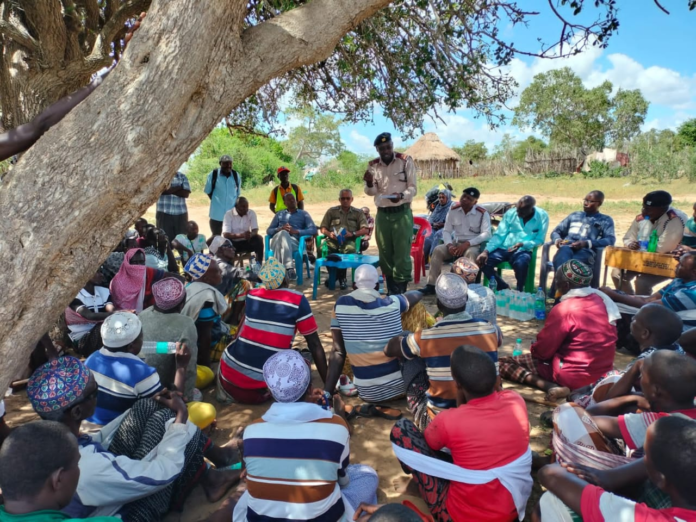 National Police Service holds community forum in Kilifi’s Langobaya to address stock theft, land disputes and strengthen peace efforts.
