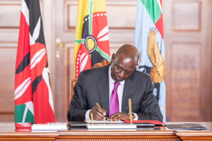 President William Ruto has signed three new bills into law covering disaster management, forestry reforms and equitable development funding.