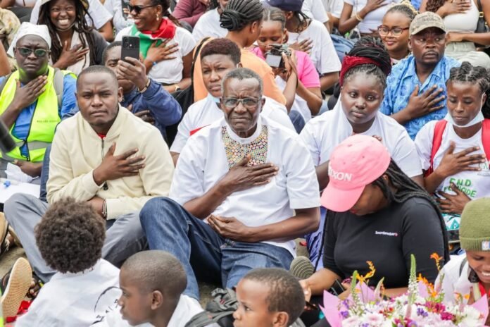 Former chief justice david maraga joins protesters for a sit-in in the CBD