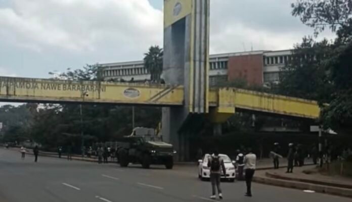 Police deployed a sound blaster vehicle to disperse opposition leaders and protesters marching to Parliament during the June 25 anniversary commemorations in Nairobi.