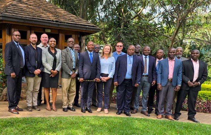 Outgoing GSU Commandant Ranson Lolmodooni and senior US Embassy officials during a retirement luncheon in Nairobi.