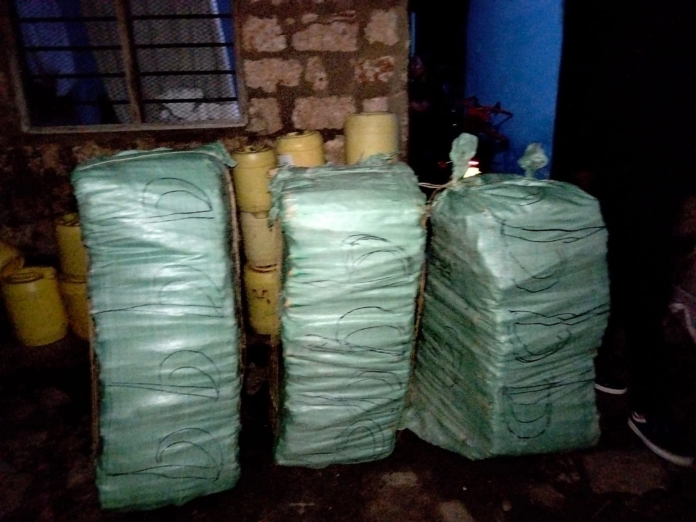 DCI Anti-Narcotics Unit seizes Sh6M cannabis in Mtopanga, Mombasa, arresting three suspects in intelligence-led raid on drug trafficking ring.