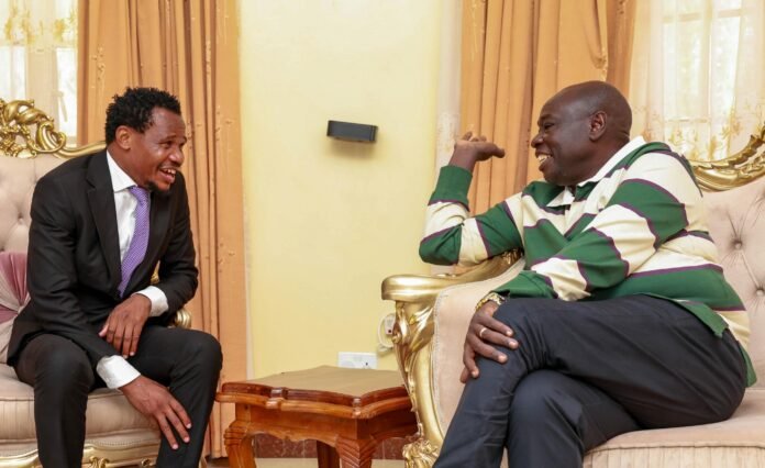 Gachagua meets Salasya Rigathi Gachagua hosted Mumias East MP Peter Salasya at his Wamunyoro home, praising his leadership and calling for mentorship of young leaders.