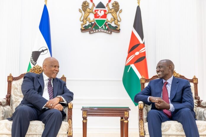 President William Ruto hosted Lesotho's King Letsie III at State House, Nairobi, where they discussed food security, nutrition, African Union reforms and regional integration within the East African Community.