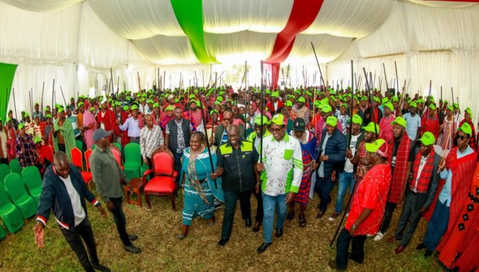 Gachagua Former Deputy President Rigathi Gachagua hosts leaders from Narok County and the Maa community at his Wamunyoro residence during ongoing political consultations ahead of the 2027 General Election.