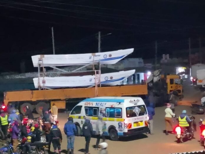 Two boats have been delivered to Gwa Kiongo Dam in Ol Kalou as the government intensifies development projects ahead of the July 16 by-election.