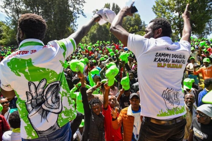 John Methu Ol Kalou campaign Nyandarua Senator John Methu led DCP's final day of campaigns in Ol Kalou, expressing confidence that Sammy Douglas Kamau Waweru will win Thursday's parliamentary by-election.