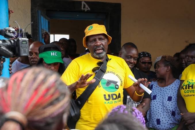 David Gikaria IEBC hearing Nakuru Town East MP David Gikaria skipped an IEBC Code of Conduct hearing over the Ol Kalou by-election and continued campaigning for the UDA candidate.