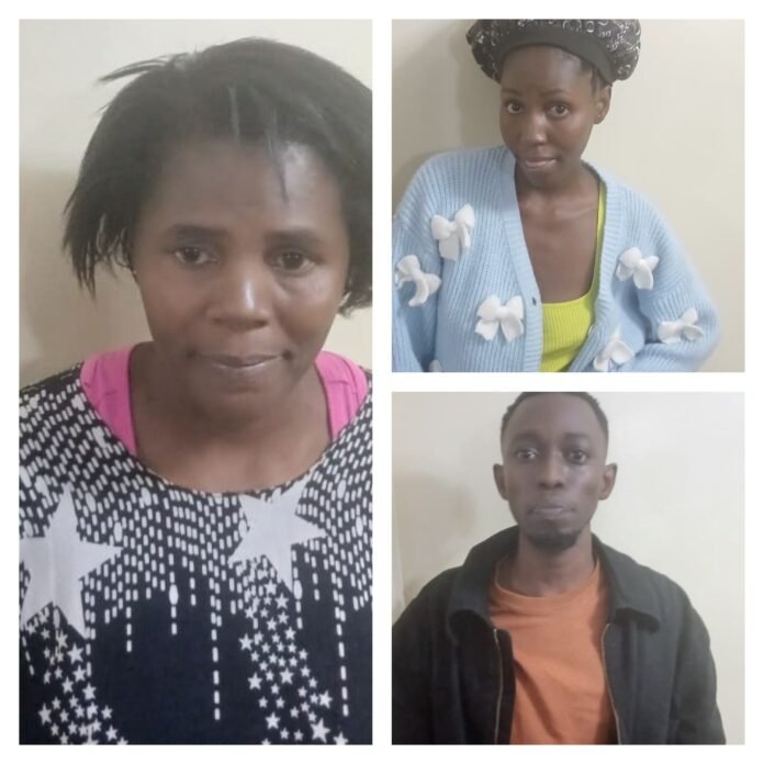 DCI detectives rescued five women and arrested three suspects in Mihang'o, Nairobi, over alleged online sexual exploitation and suspected human trafficking.