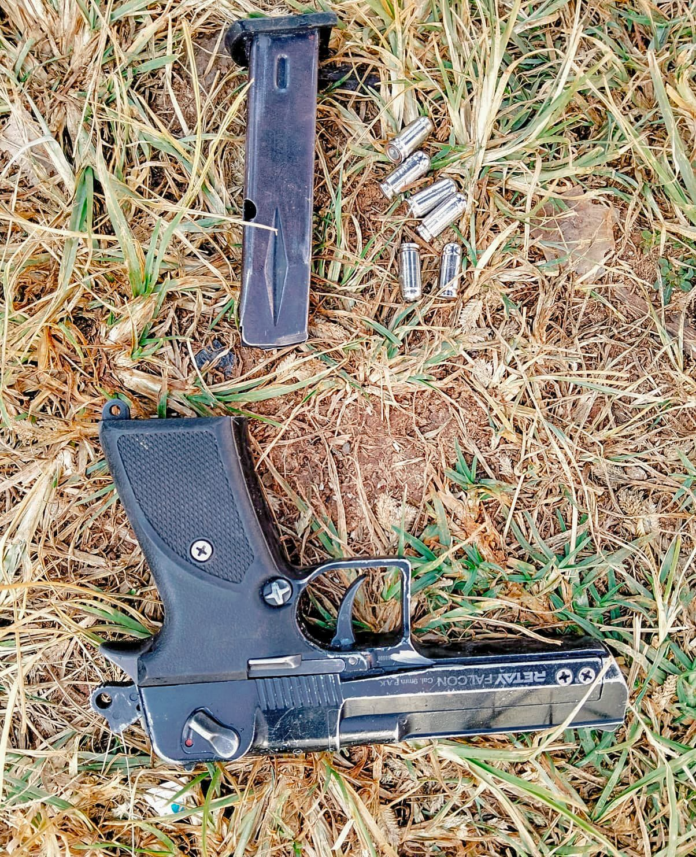 Eldoret police shootout Four suspected gang members were killed in a police shootout along the Eldoret-Kiplombe-Soy Road as detectives recovered firearms and intensified a manhunt for two suspects.