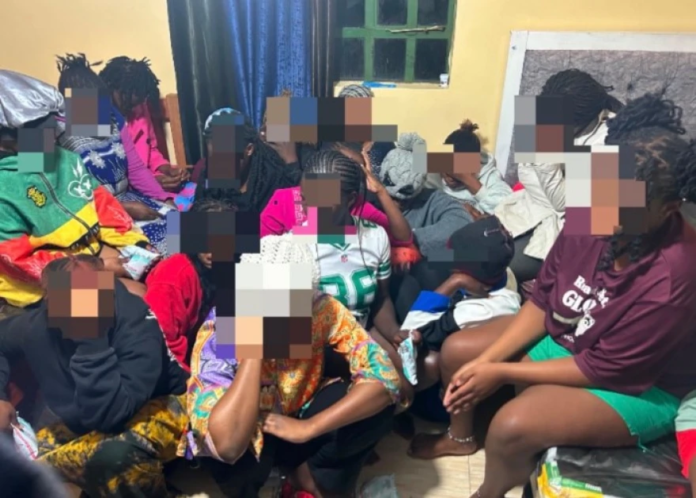 Police arrest 48 women Detectives rescued 48 women during separate operations in Ongata Rongai and Kiserian targeting alleged sexual exploitation and the commercial production of obscene content, with investigations continuing and a key suspect still at large.