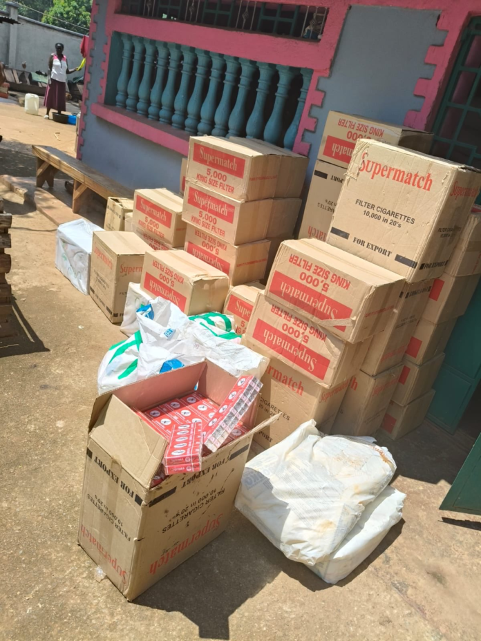 DCI Vihiga contraband raid Detectives arrested two suspects in Vihiga after recovering suspected contraband cigarettes, government-subsidised fertiliser and other goods during an intelligence-led operation targeting an alleged illicit trade network.