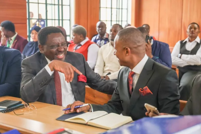 Embakasi East MP Babu Owino and Siaya Governor James Orengo appeared at the Kisumu Law Courts to represent eight Linda Mwananchi supporters charged following the July 12 violence outside ACK St Stephen's Cathedral.
