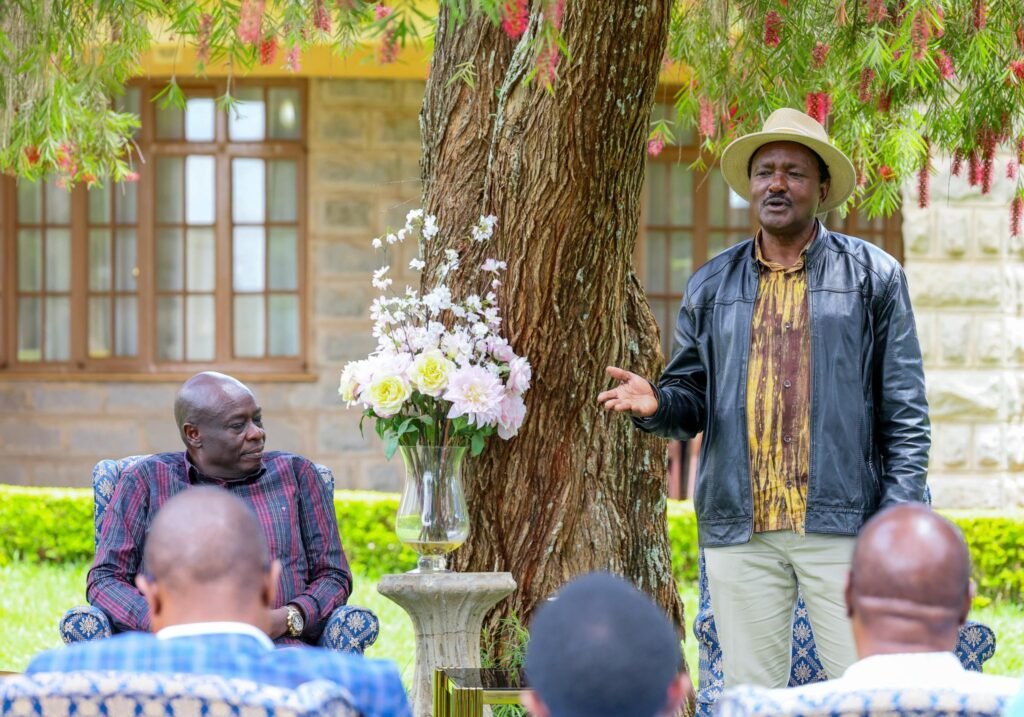 Eugene Wamalwa gifts Rigathi Gachagua a bull as Kalonzo Musyoka joins opposition consultations at Wamunyoro over a joint presidential candidate for 2027.